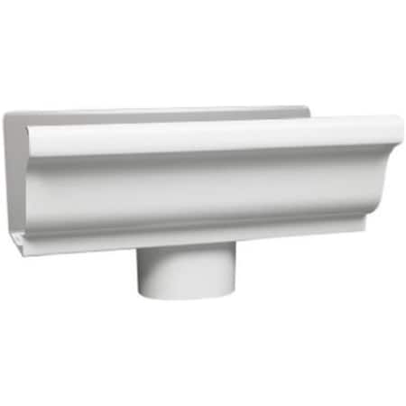 Amerimax Home Products Amerimax Home Products 19010 White Galvanized Steel End With Drop - 4 in 514141